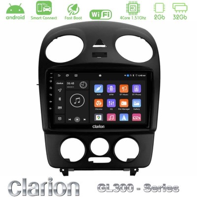 Clarion GL300 Series 4Core Android ClarionOS 2+32GB VW Beetle Navigation Multimedia Tablet 9" Με Carplay & Android Auto