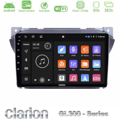 Clarion GL300 Series Suzuki Alto & Nissan Pixo 4Core Android ClarionOS 2+32GB Navigation Multimedia Tablet 9" Με Carplay & Andro