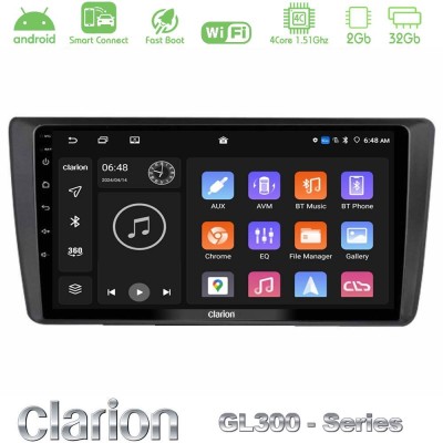 Clarion GL300 Series Skoda Octavia 2004-2012 4Core Android ClarionOS 2+32GB Navigation Multimedia Tablet 9" Με Carplay & Android