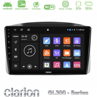 Clarion GL300 Series Jeep Grand Cherokee 2005-2007 4Core Android ClarionOS 2+32GB Navigation Multimedia Tablet 10" Με Carplay & 
