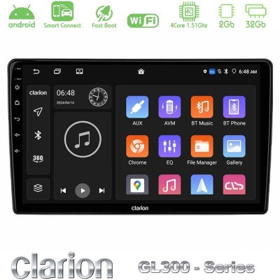 Clarion GL300 Series Alfa Romeo Mito 2008-2014 4Core Android ClarionOS 2+32GB Navigation Multimedia Tablet 9" Με Carplay & Andro