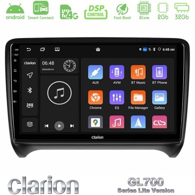 Clarion GL700 Lite Series 8Core Android ClarionOS 2+32GB Audi TT B7 Navigation Multimedia Tablet 9" Με Carplay & Android Auto