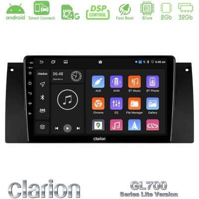 Clarion GL700 Lite Series 8Core Android ClarionOS 2+32GB BMW 5 Series (E39) / X5 (E53) Navigation Multimedia Tablet 9" Με Carpla