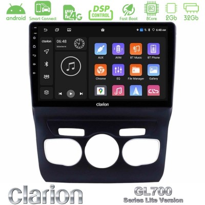 Clarion GL700 Lite Series 8Core Android ClarionOS 2+32GB Citroen C4L Navigation Multimedia Tablet 10" Με Carplay & Android Auto
