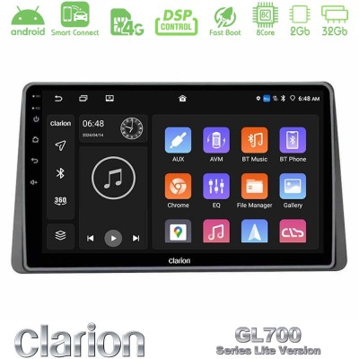 Clarion GL700 Lite Series 8Core Android ClarionOS 2+32GB Dacia Duster 2019- Navigation Multimedia Tablet 10" Με Carplay & Androi