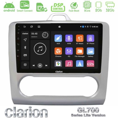 Clarion GL700 Lite Series 8Core Android ClarionOS 2+32GB Ford Focus Auto AC Navigation Multimedia Tablet 9" Με Carplay & Android