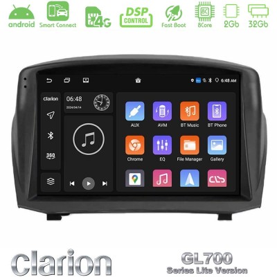 Clarion GL700 Lite Series 8Core Android ClarionOS 2+32GB Ford Fiesta 2008-2016 Navigation Multimedia Tablet 9" (Oem Style) Με Ca