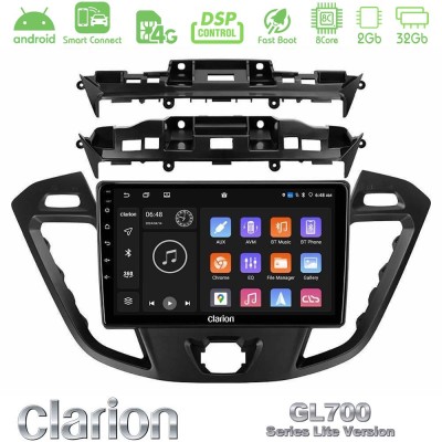 Clarion GL700 Lite Series 8Core Android ClarionOS 2+32GB Ford Transit Custom/Tourneo Custom Navigation Multimedia Tablet 9" Με C