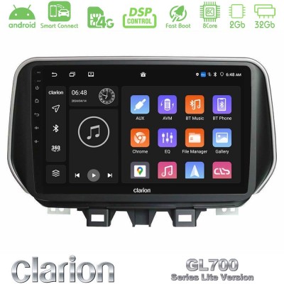 Clarion GL700 Lite Series 8Core Android ClarionOS 2+32GB Hyundai ix35 Navigation Multimedia Tablet 10" Με Carplay & Android Auto