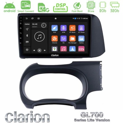 Clarion GL700 Lite Series 8Core Android ClarionOS 2+32GB Hyundai i10 Navigation Multimedia Tablet 9" Με Carplay & Android Auto