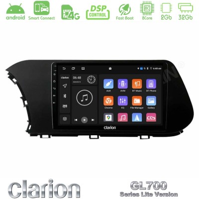 Clarion GL700 Lite Series 8Core Android ClarionOS 2+32GB Hyundai i20 2021-2023 Navigation Multimedia Tablet 10" Με Carplay & And