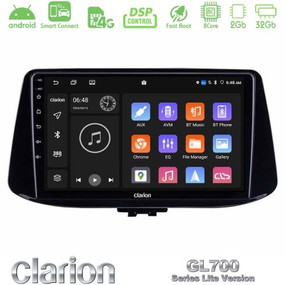 Clarion GL700 Lite Series 8Core Android ClarionOS 2+32GB Hyundai i30 Navigation Multimedia Tablet 9" Με Carplay & Android Auto