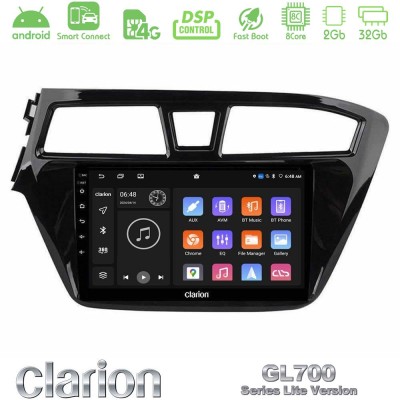 Clarion GL700 Lite Series 8Core Android ClarionOS 2+32GB Hyundai i20 2014-2018 Navigation Multimedia Tablet 9" Με Carplay & Andr