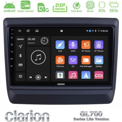 Clarion GL700 Lite Series 8Core Android ClarionOS 2+32GB Isuzu D-MAX 2020-2023 Navigation Multimedia Tablet 9" Με Carplay & Andr