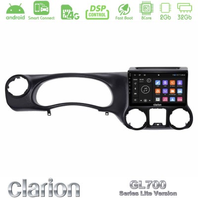 Clarion GL700 Lite Series 8Core Android ClarionOS 2+32GB Jeep Wrangler 2011-2014 Navigation Multimedia Tablet 10" Με Carplay & A