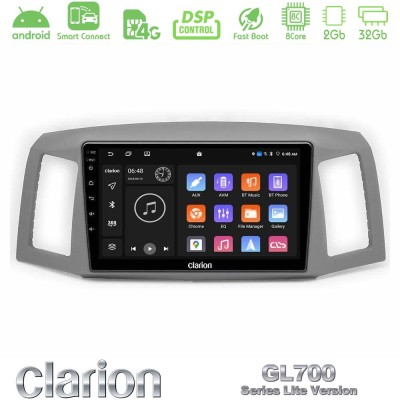 Clarion GL700 Lite Series 8Core Android ClarionOS 2+32GB Jeep Grand Cherokee 2005-2007 Navigation Multimedia Tablet 10" Με Carpl
