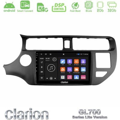 Clarion GL700 Lite Series 8Core Android ClarionOS 2+32GB Kia Rio 2011-2015 Navigation Multimedia Tablet 9" Με Carplay & Android 
