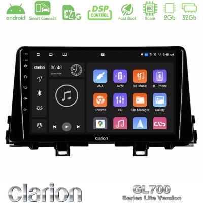 Clarion GL700 Lite Series 8Core Android ClarionOS 2+32GB Kia Picanto 2017-2021 Navigation Multimedia Tablet 9" Με Carplay & Andr