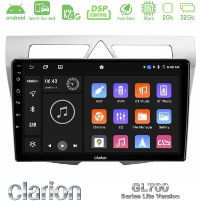 Clarion GL700 Lite Series 8Core Android ClarionOS 2+32GB Kia Picanto Navigation Multimedia Tablet 9" Με Carplay & Android Auto