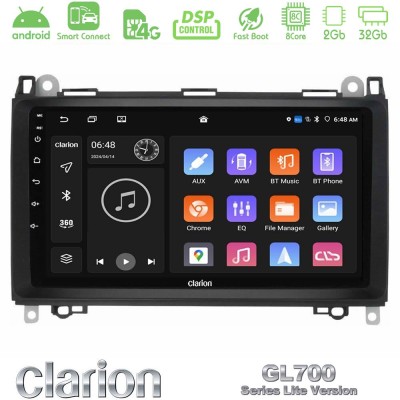 Clarion GL700 Lite Series 8Core Android ClarionOS 2+32GB Mercedes A/B/Vito/Sprinter Class Navigation Multimedia Tablet 9" Με Car