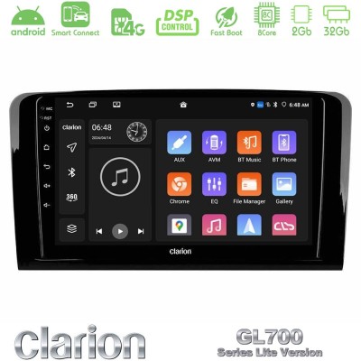 Clarion GL700 Lite Series 8Core Android ClarionOS 2+32GB Mercedes ML/GL Class Navigation Multimedia Tablet 9" Με Carplay & Andro
