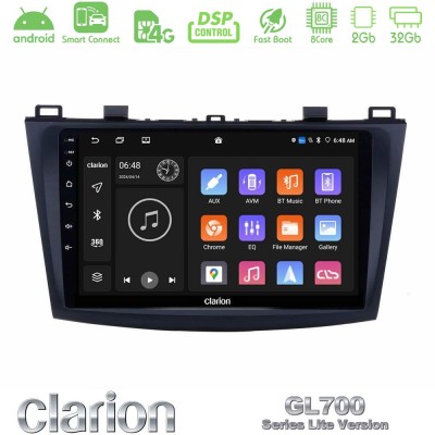 Clarion GL700 Lite Series 8Core Android ClarionOS 2+32GB Mazda 3 2009-2014 Navigation Multimedia Tablet 9" Με Carplay & Android 