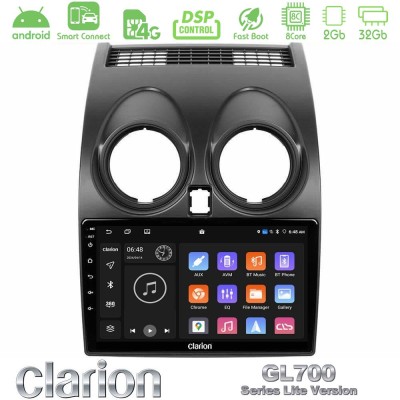 Clarion GL700 Lite Series 8Core Android ClarionOS 2+32GB Nissan Qashqai J10 Navigation Multimedia Tablet 9" Με Carplay & Android
