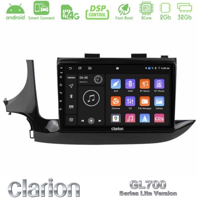 Clarion GL700 Lite Series 8Core Android ClarionOS 2+32GB Opel Mokka 2016-2020 Navigation Multimedia Tablet 9" Με Carplay & Andro