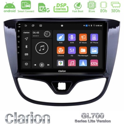 Clarion GL700 Lite Series 8Core Android ClarionOS 2+32GB Opel Karl 2017-2019 Navigation Multimedia Tablet 9" Με Carplay & Androi