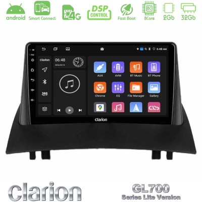 Clarion GL700 Lite Series 8Core Android ClarionOS 2+32GB Renault Megane 2 2002-2008 Navigation Multimedia Tablet 9" Με Carplay &