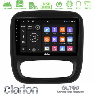 Clarion GL700 Lite Series 8Core Android ClarionOS 2+32GB Renault/Nissan/Opel/Fiat Navigation Multimedia Tablet 9" Με Carplay & A