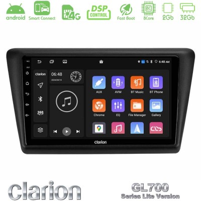 Clarion GL700 Lite Series 8Core Android ClarionOS 2+32GB Skoda Rapid 2013-2017 Navigation Multimedia Tablet 9" Με Carplay & Andr