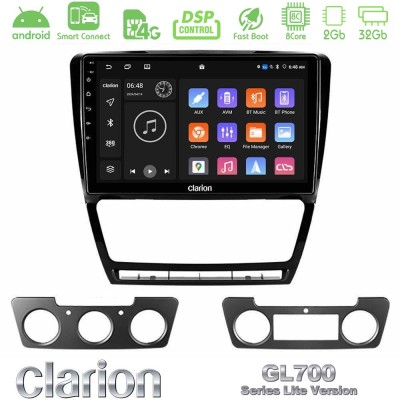 Clarion GL700 Lite Series 8Core Android ClarionOS 2+32GB Skoda Octavia 5 Navigation Multimedia Tablet 10" Με Carplay & Android A