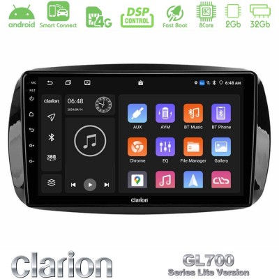 Clarion GL700 Lite Series 8Core Android ClarionOS 2+32GB Smart 453 Navigation Multimedia Tablet 9" Με Carplay & Android Auto