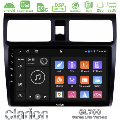 Clarion GL700 Lite Series 8Core Android ClarionOS 2+32GB Suzuki Swift 2005-2010 Navigation Multimedia Tablet 10" Με Carplay & An