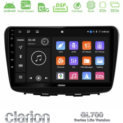 Clarion GL700 Lite Series 8Core Android ClarionOS 2+32GB Suzuki Baleno 2016-2021 Navigation Multimedia Tablet 9" Με Carplay & An