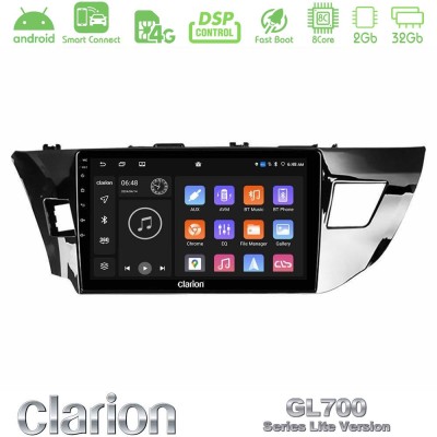 Clarion GL700 Lite Series 8Core Android ClarionOS 2+32GB Toyota Corolla 2014-2016 Navigation Multimedia Tablet 10" Με Carplay & 