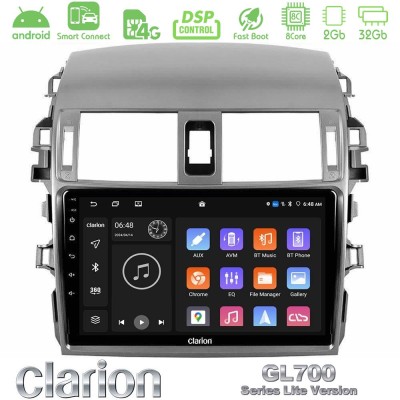 Clarion GL700 Lite Series 8Core Android ClarionOS 2+32GB Toyota Corolla 2008-2010 Navigation Multimedia Tablet 9" Με Carplay & A