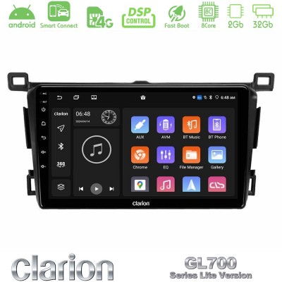 Clarion GL700 Lite Series 8Core Android ClarionOS 2+32GB Toyota RAV4 2013-2018 Navigation Multimedia Tablet 9" Με Carplay & Andr