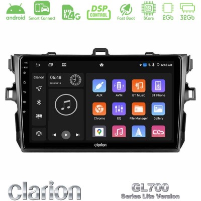 Clarion GL700 Lite Series 8Core Android ClarionOS 2+32GB Toyota Corolla 2007-2012 Navigation Multimedia Tablet 9" Με Carplay & A