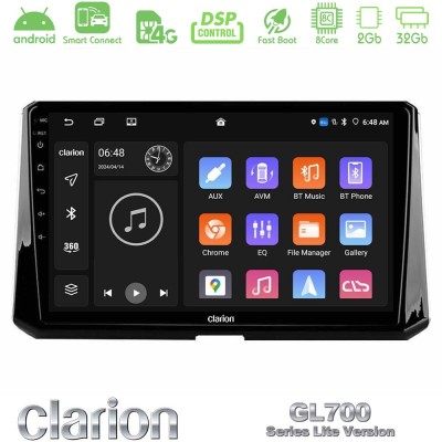 Clarion GL700 Lite Series 8Core Android ClarionOS 2+32GB Toyota Corolla 2019-2022 Navigation Multimedia Tablet 10" Με Carplay & 