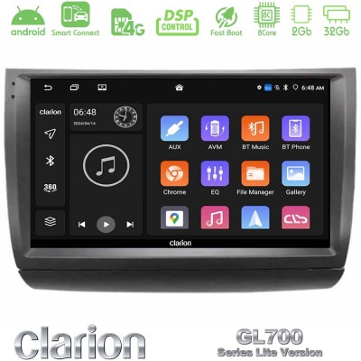 Clarion GL700 Lite Series 8Core Android ClarionOS 2+32GB Toyota Prius 2004-2009 Navigation Multimedia Tablet 9" Με Carplay & And