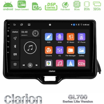 Clarion GL700 Lite Series 8Core Android ClarionOS 2+32GB Toyota Yaris 2020- Navigation Multimedia Tablet 10" Με Carplay & Androi