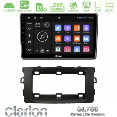 Clarion GL700 Lite Series 8Core Android ClarionOS 2+32GB Toyota Auris 2013-2016 Navigation Multimedia Tablet 10" Με Carplay & An