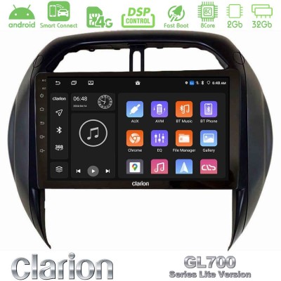 Clarion GL700 Lite Series 8Core Android ClarionOS 2+32GB Toyota RAV4 2001-2005 (Auto A/C) Navigation Multimedia Tablet 9" Με Car