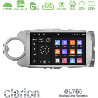 Clarion GL700 Lite Series 8Core Android ClarionOS 2+32GB Toyota Yaris Navigation Multimedia Tablet 9" Με Carplay & Android Auto