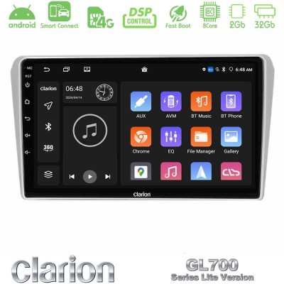 Clarion GL700 Lite Series 8Core Android ClarionOS 2+32GB Toyota Avensis T25 02/2003–2008 Navigation Multimedia Tablet 9" Με Carp