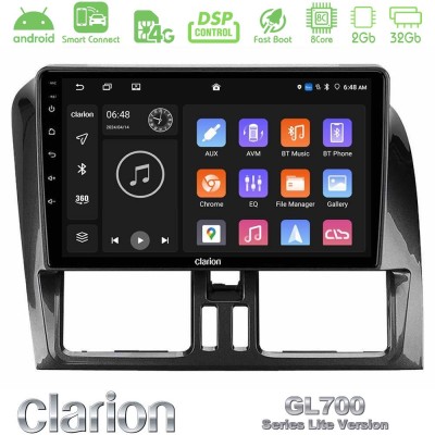 Clarion GL700 Lite Series 8Core Android ClarionOS 2+32GB Volvo XC60 2009-2012 Navigation Multimedia Tablet 9" Με Carplay & Andro