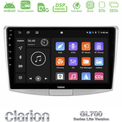 Clarion GL700 Lite Series 8Core Android ClarionOS 2+32GB VW Passat Navigation Multimedia Tablet 10" Με Carplay & Android Auto