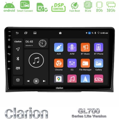 Clarion GL700 Lite Series 8Core Android ClarionOS 2+32GB VW Transporter 2003-2015 Navigation Multimedia Tablet 9" Με Carplay & A